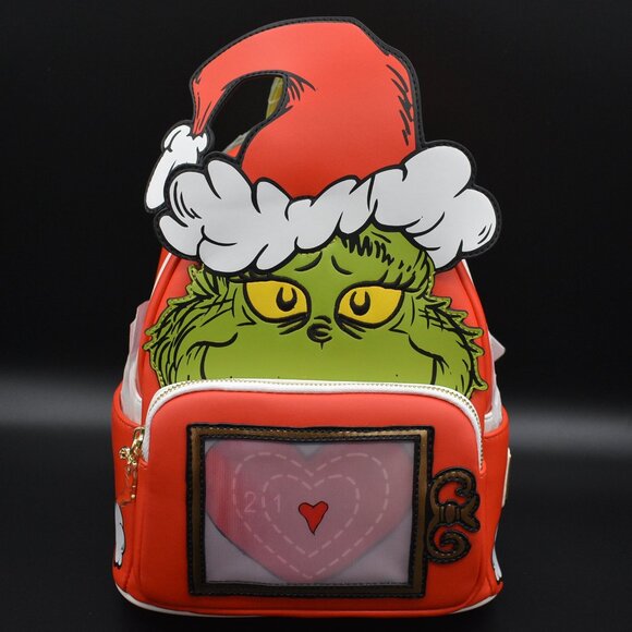 Loungefly DR Seuss Grinch LENTICULAR Heart Mini Backpack (A5) main image 6